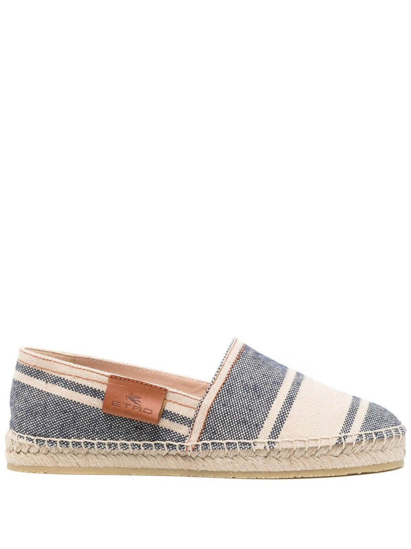 Etro Striped Canvas Espadrillas