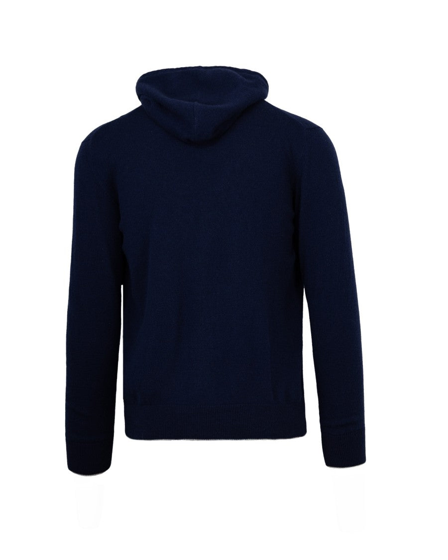 Eleventy Full-Zip Blue Sweater