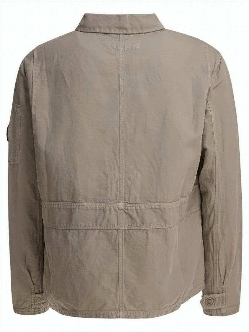 C.P. Company Lightweight Cotton-Linen Jacket With Classic Collar