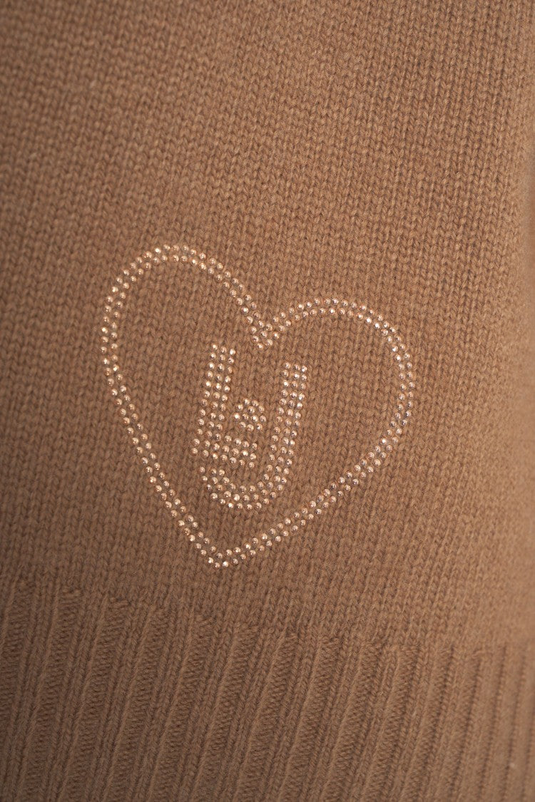Liu Jo Knit Sweater With Heart Embroidery