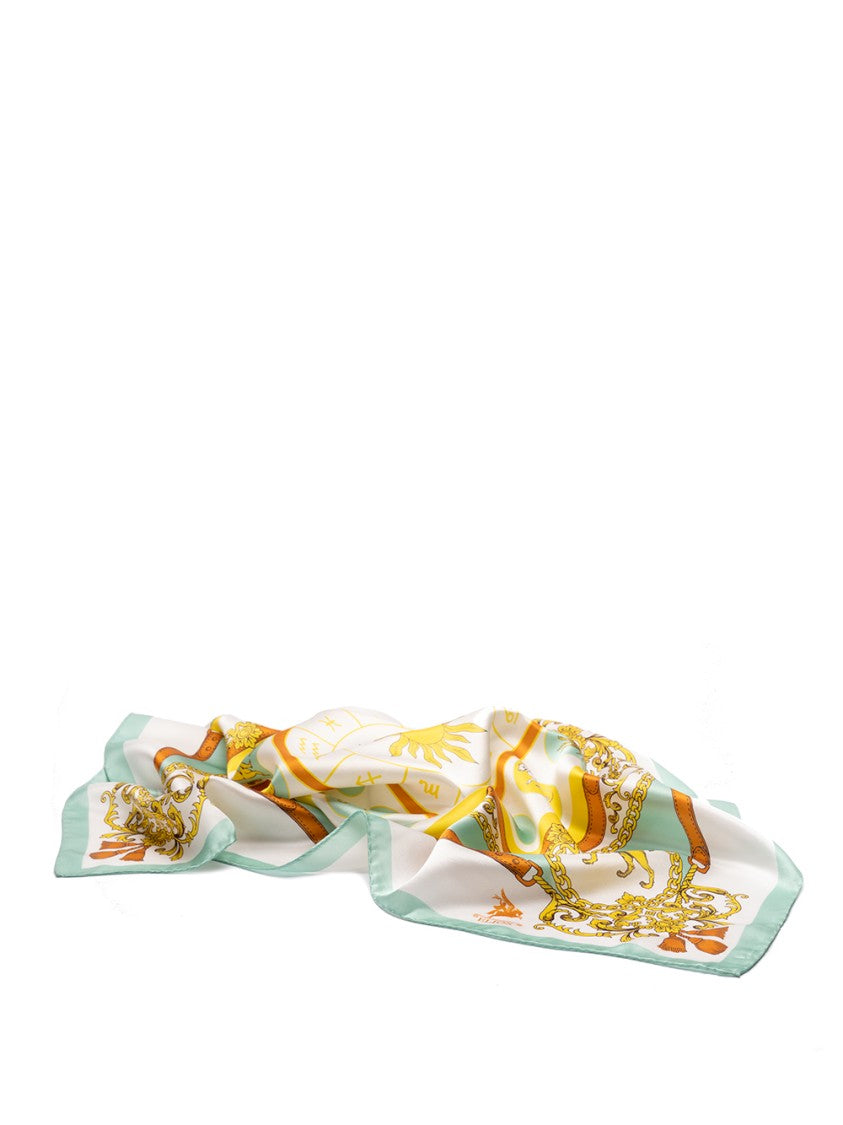 Elios Silk Scarf Adorned With Zodiac Illustrations
