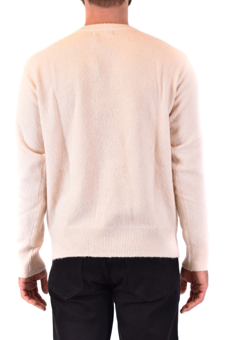 Laneus Multicolor Knit Sweater With Ribbed Detailing