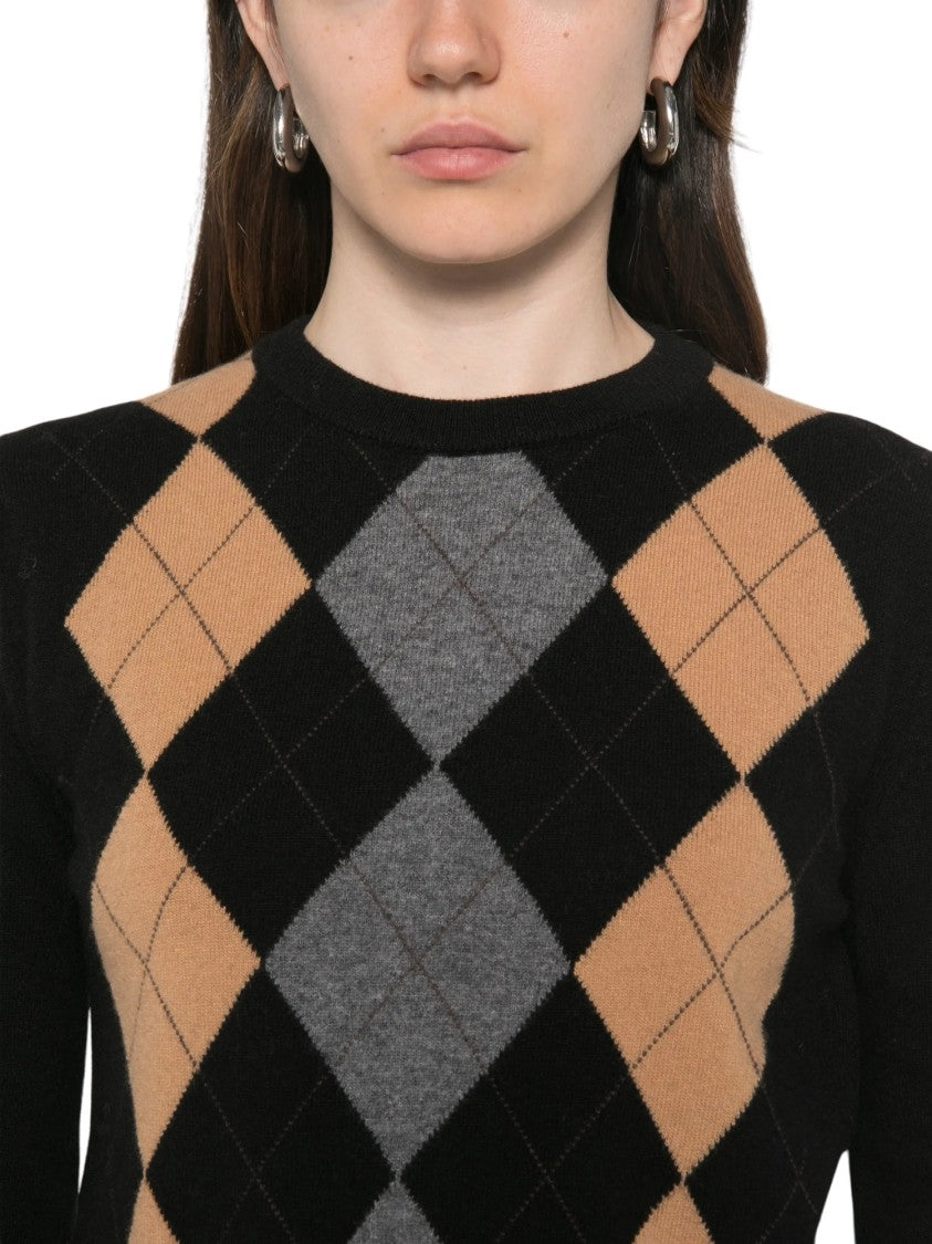 Jucca Argyle-Pattern Wool Sweater