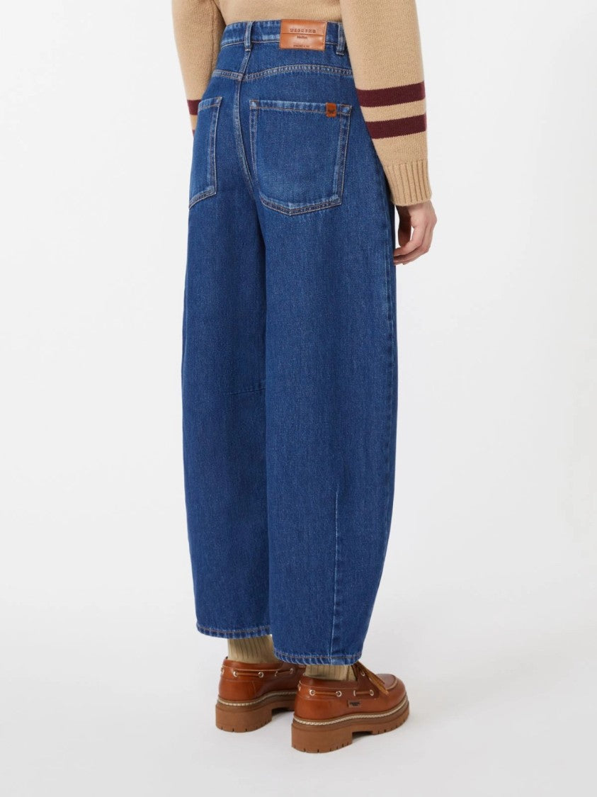 Max Mara Wide-Leg Denim Pants With Five-Pocket Design