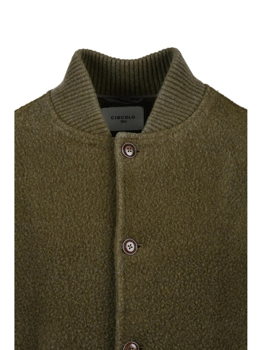 Circolo 1901 Military Green Virgin Wool-Blend Jacket