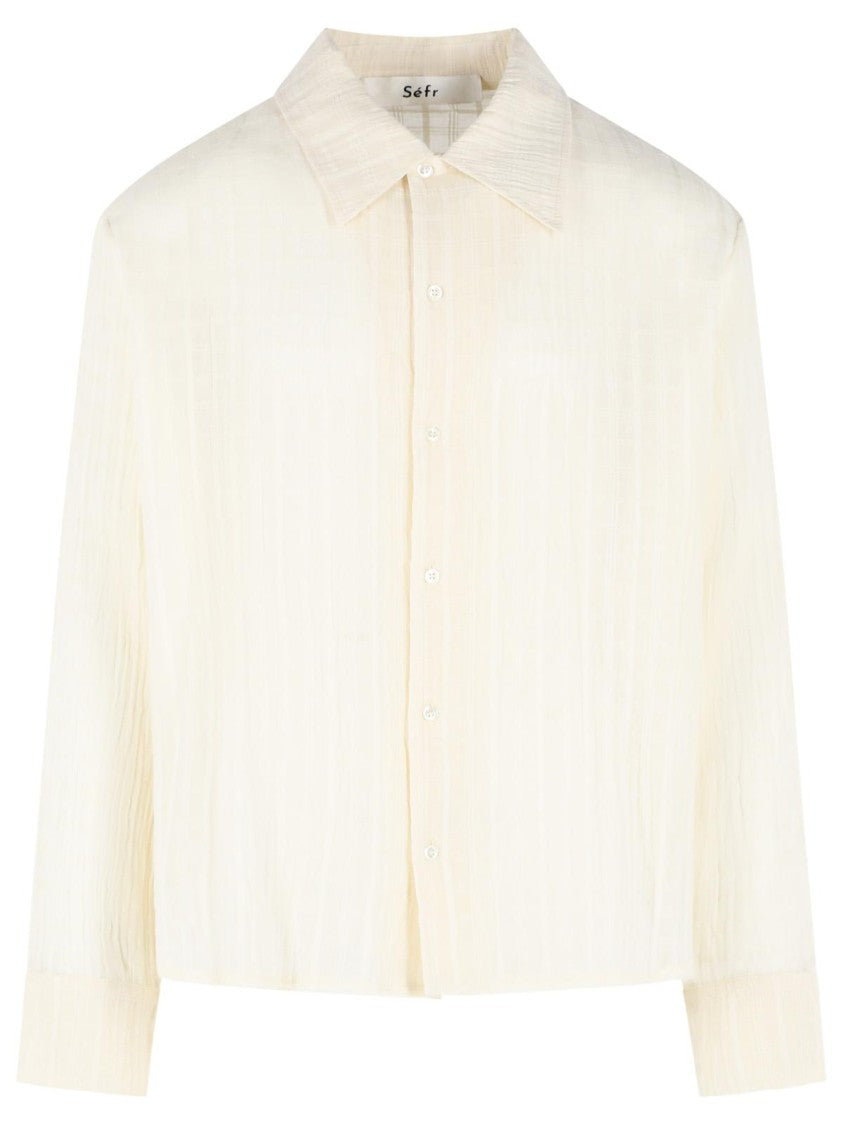Séfr 'Ignacio' 'Cloud White' Cotton Shirt