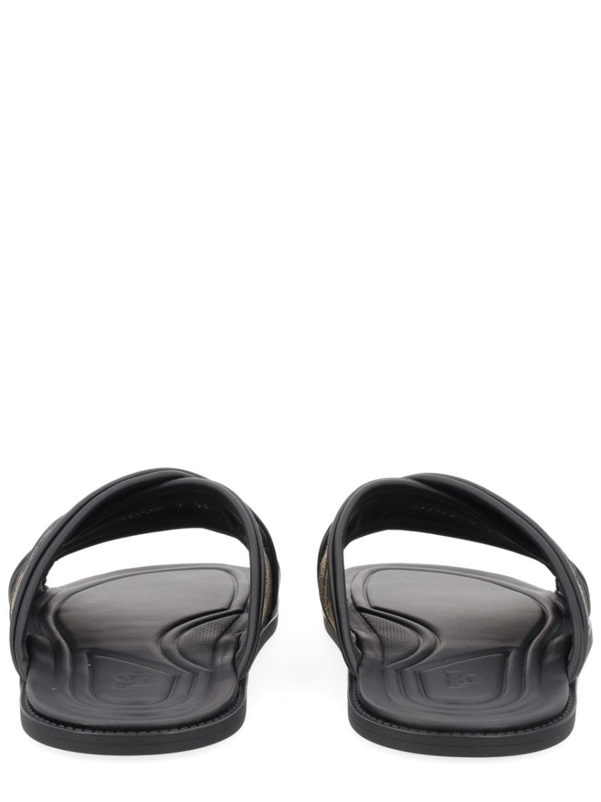 Fendi Monogram Cushioned Slide Sandals