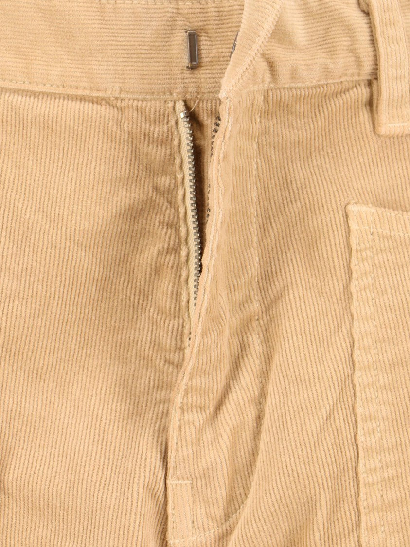 Nili Lotan Textured Corduroy Wide-Leg Trousers With Curved Silhouette