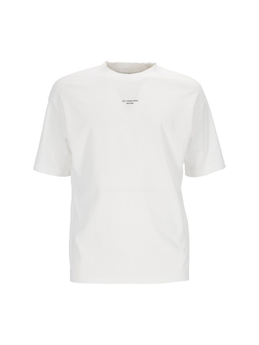 Drôle De Monsieur Optic White Classic Slogan T-Shirt
