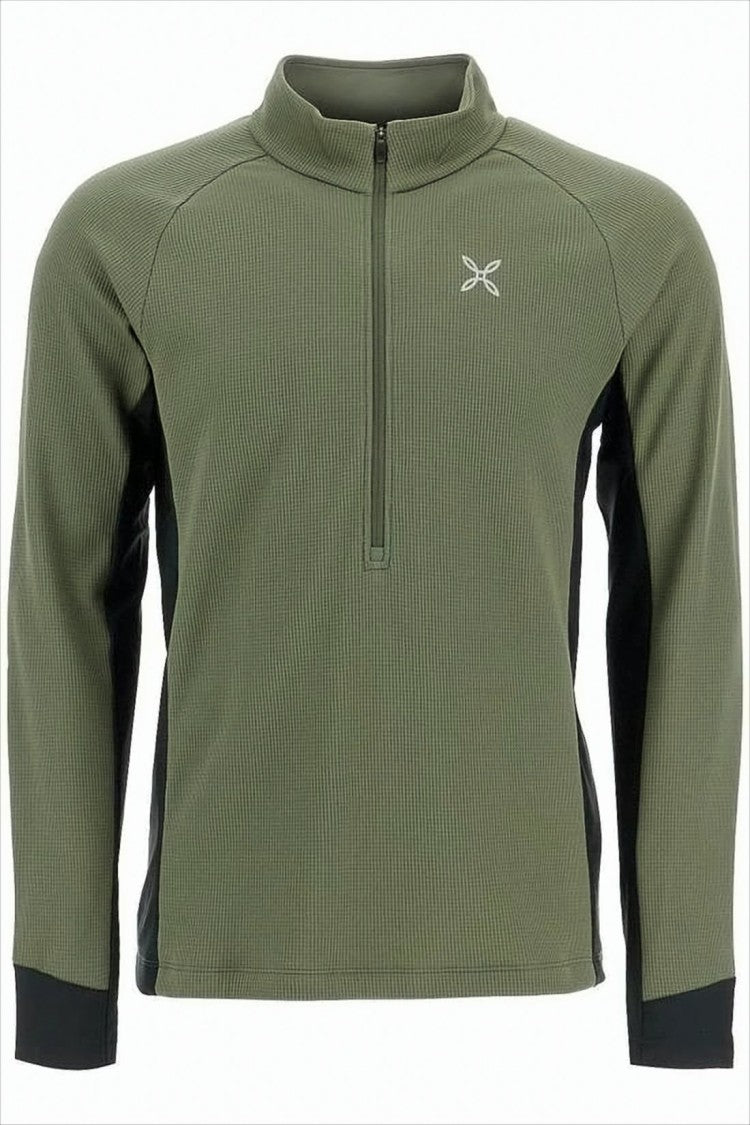 Montura Textured Long-Sleeve Top With Half-Zip And High Collar
