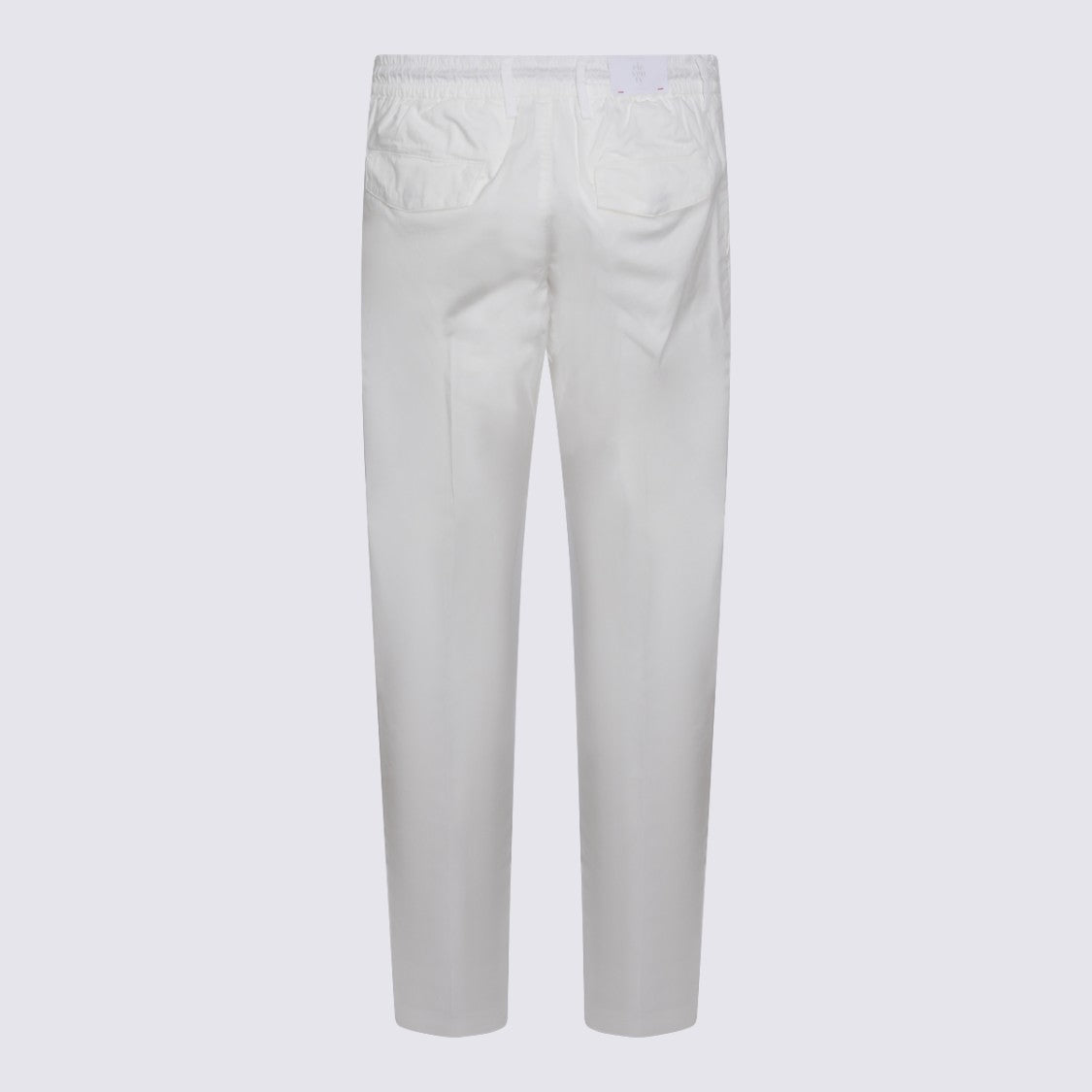 Eleventy Straight-Leg White Trousers With Minimalist Design