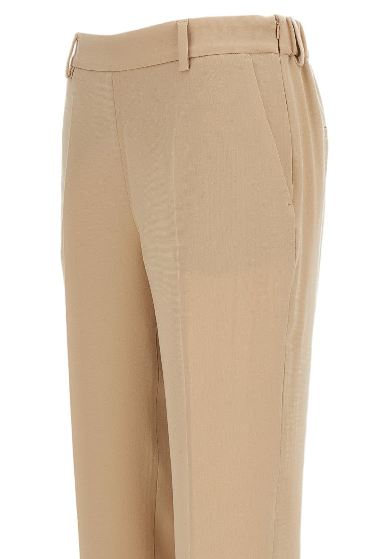 Alberto Biani Beige Straight Leg Cady Formal Pants