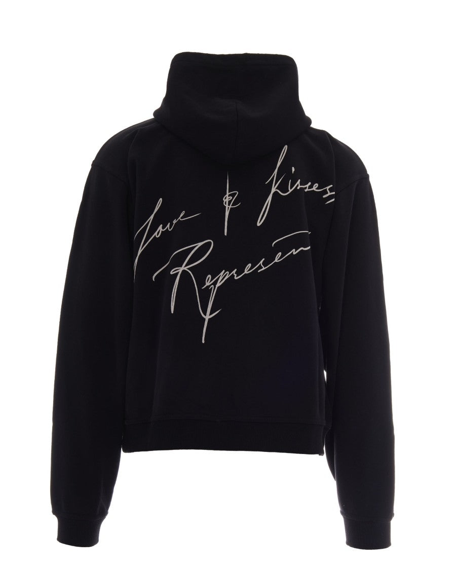 Represent Regular-Fit Zip-Up Hoodie With Love And Kisses Print