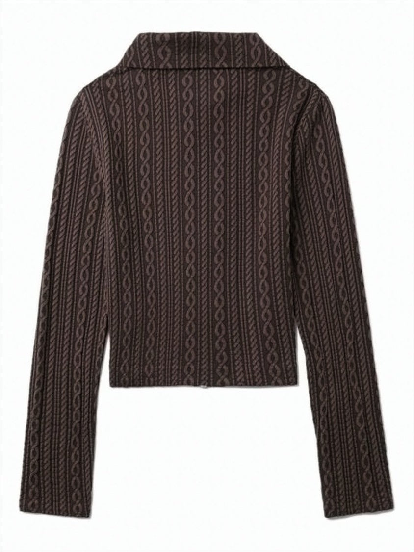 Our Legacy Textured Cropped Jacket With Zip-Up Front