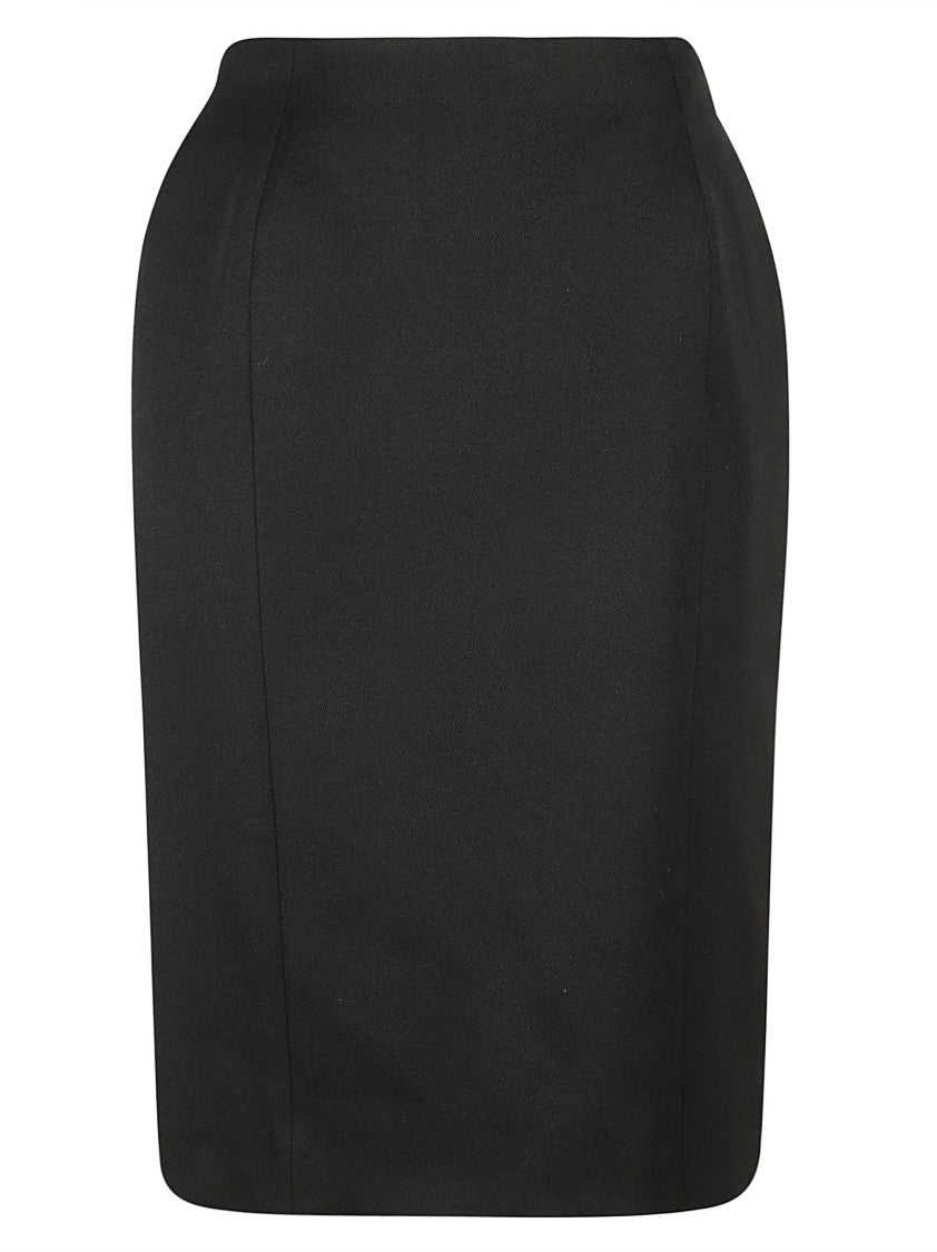 Balenciaga High-Waisted Hourglass Black Skirt With Back Zip Closure
