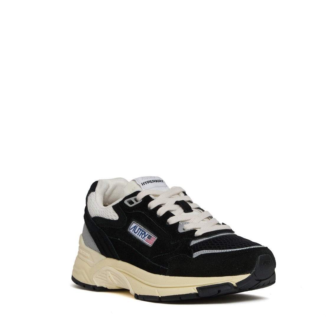 Autry Sneakers Hyperway In Mesh E Suede Nero/Argento