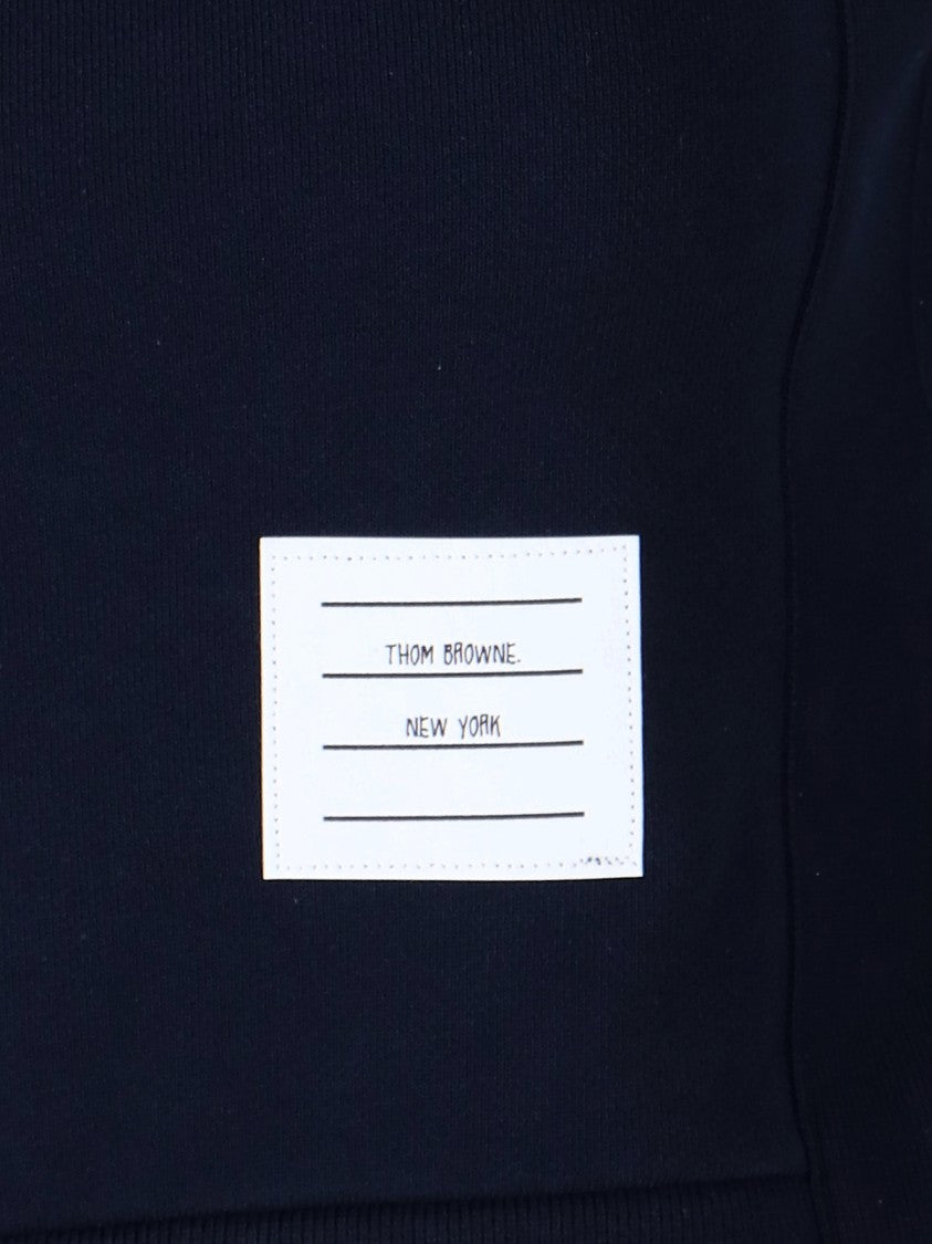 Thom Browne Blue 4-Bar Logo Cotton Sweatshirt