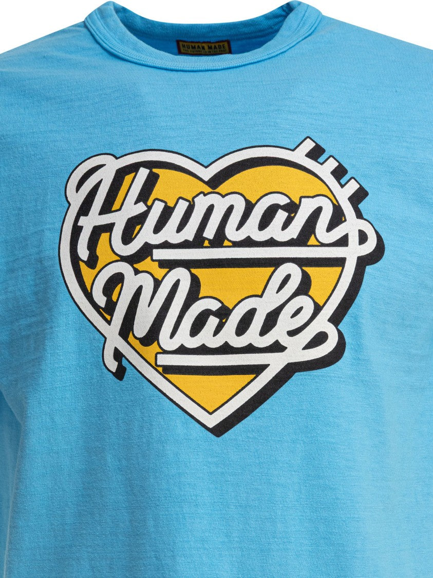 Human Made Light Blue Cotton T-Shirt
