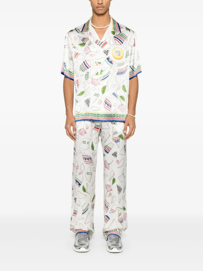 Casablanca Le Vase Brise Silk Trousers