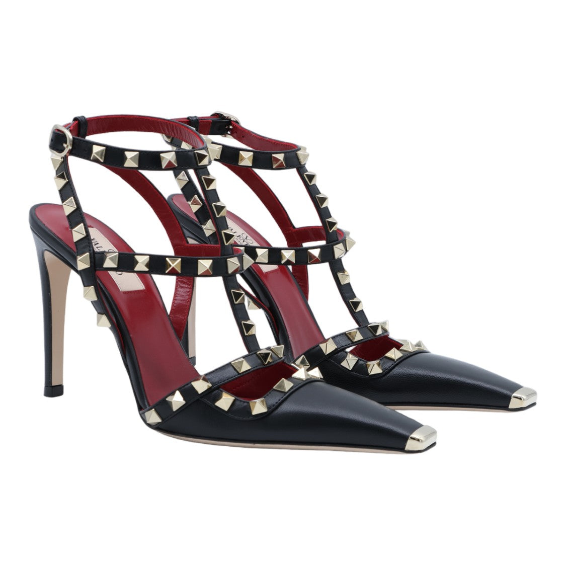 Valentino Garavani Pointed Toe High-Heeled Pumps With Pyramid Studs