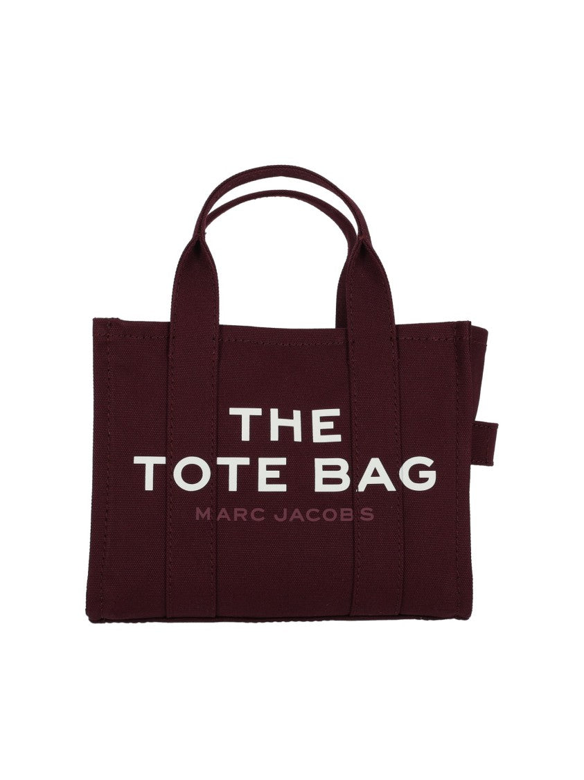 Marc Jacobs Burgundy Small Text Canvas Tote Bag
