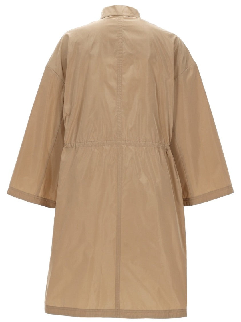 Fabiana Filippi Short High Collar Polyester Trench Coat