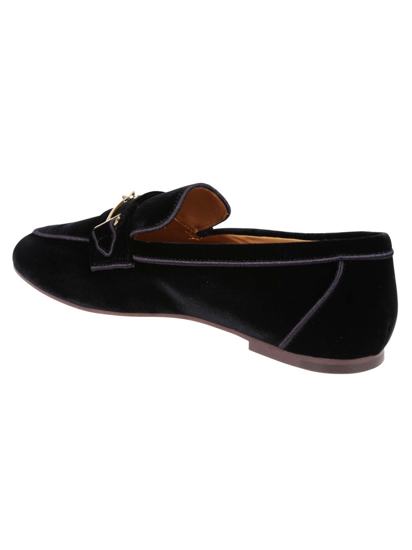 Tod's Moccasins With Gold-Tone Buckle Detail And Soft Texture