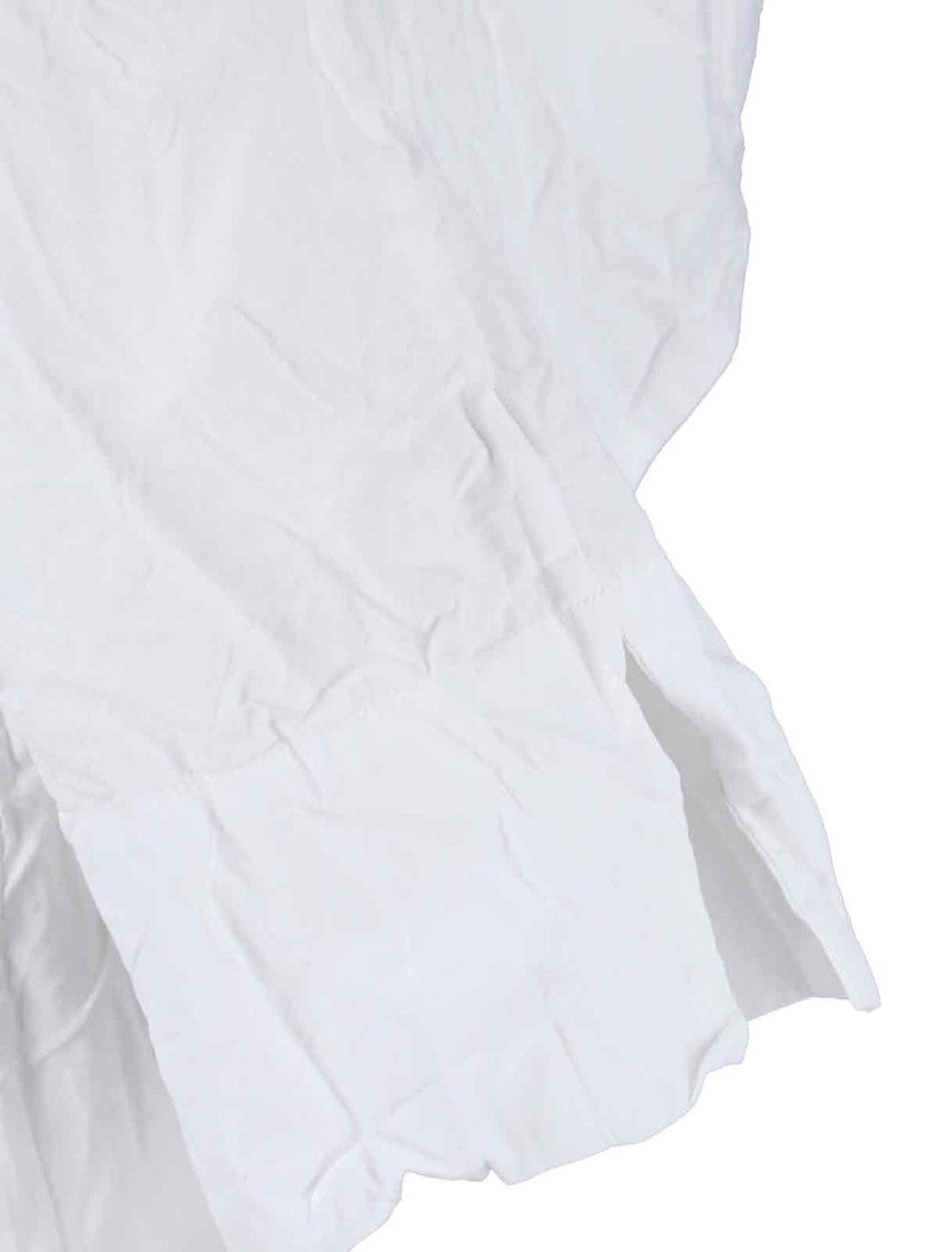 Daniela Gregis Gathered Cotton Shirt – White