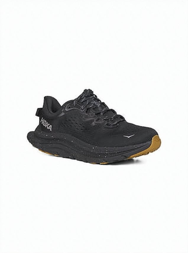 Hoka Low-Profile Black Sneakers With Breathable Mesh Upper