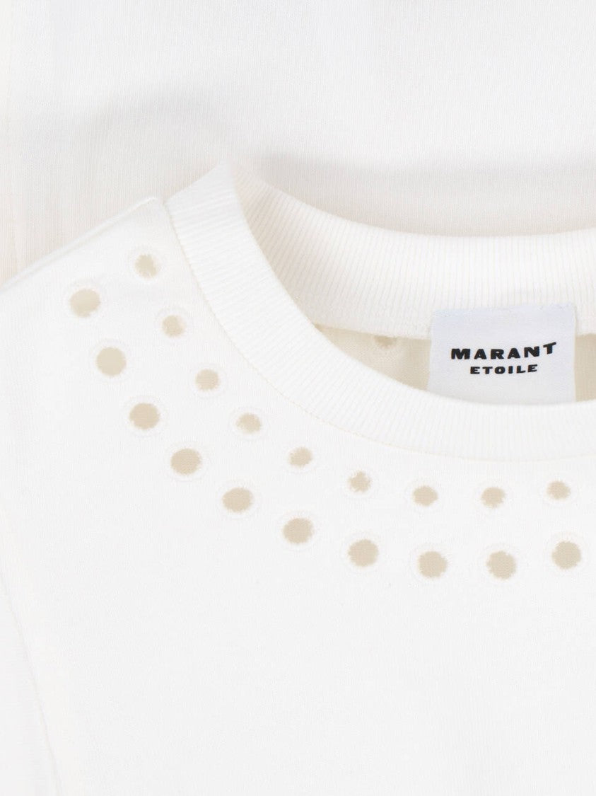 Isabel Marant Étoile Classic Round Neck White T-Shirt With Lightweight Fabric