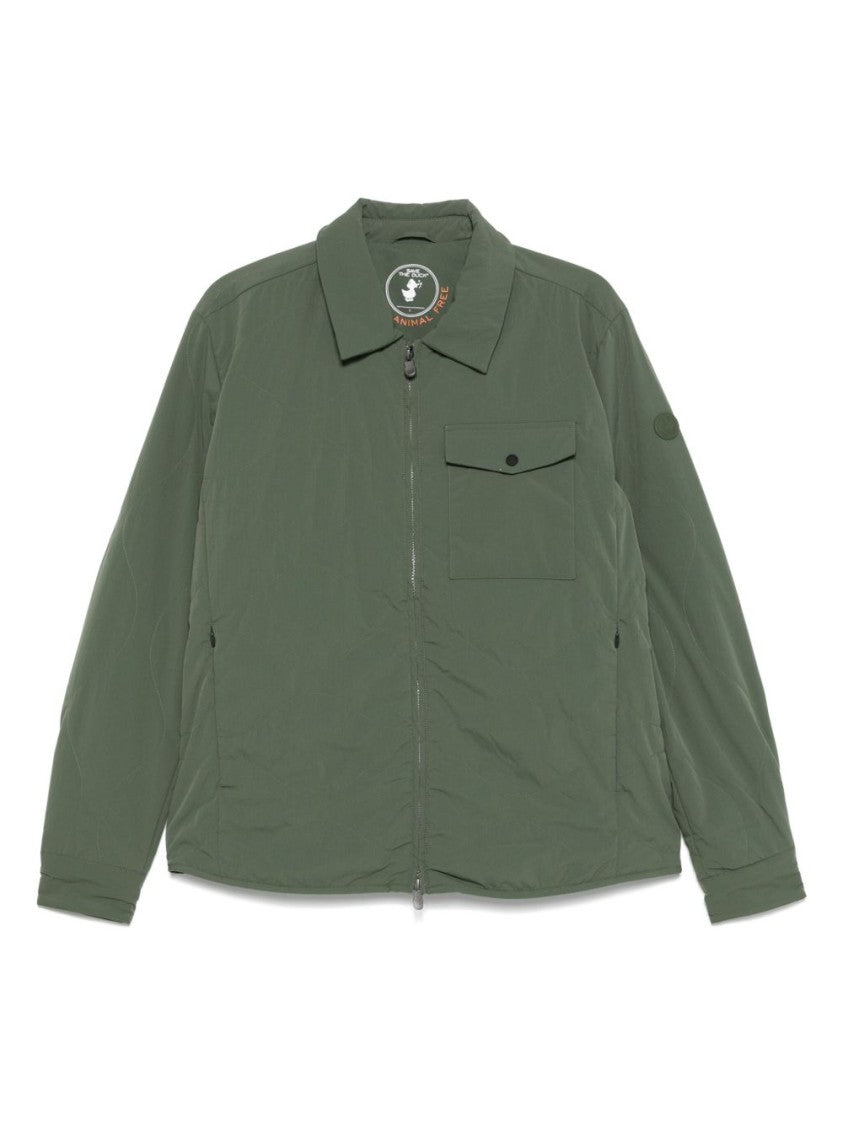 Save The Duck Green Lightweight Jacket With Zip Closure