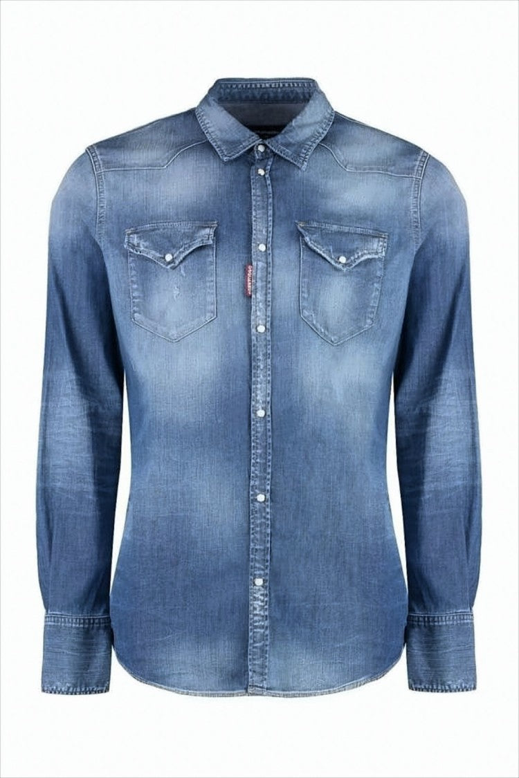 Dsquared2 Classic Button-Down Denim Shirt