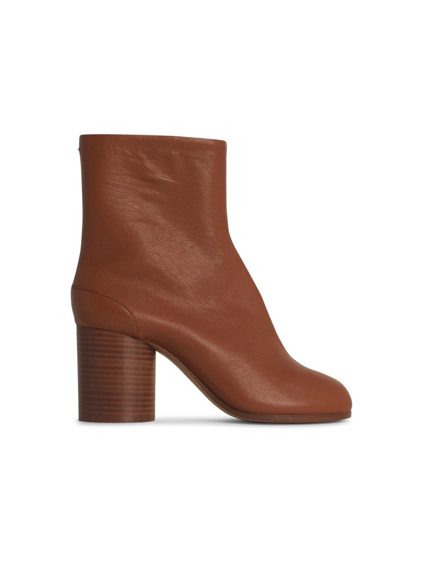 Maison Margiela 'Tabi' Brown Leather Ankle Boots