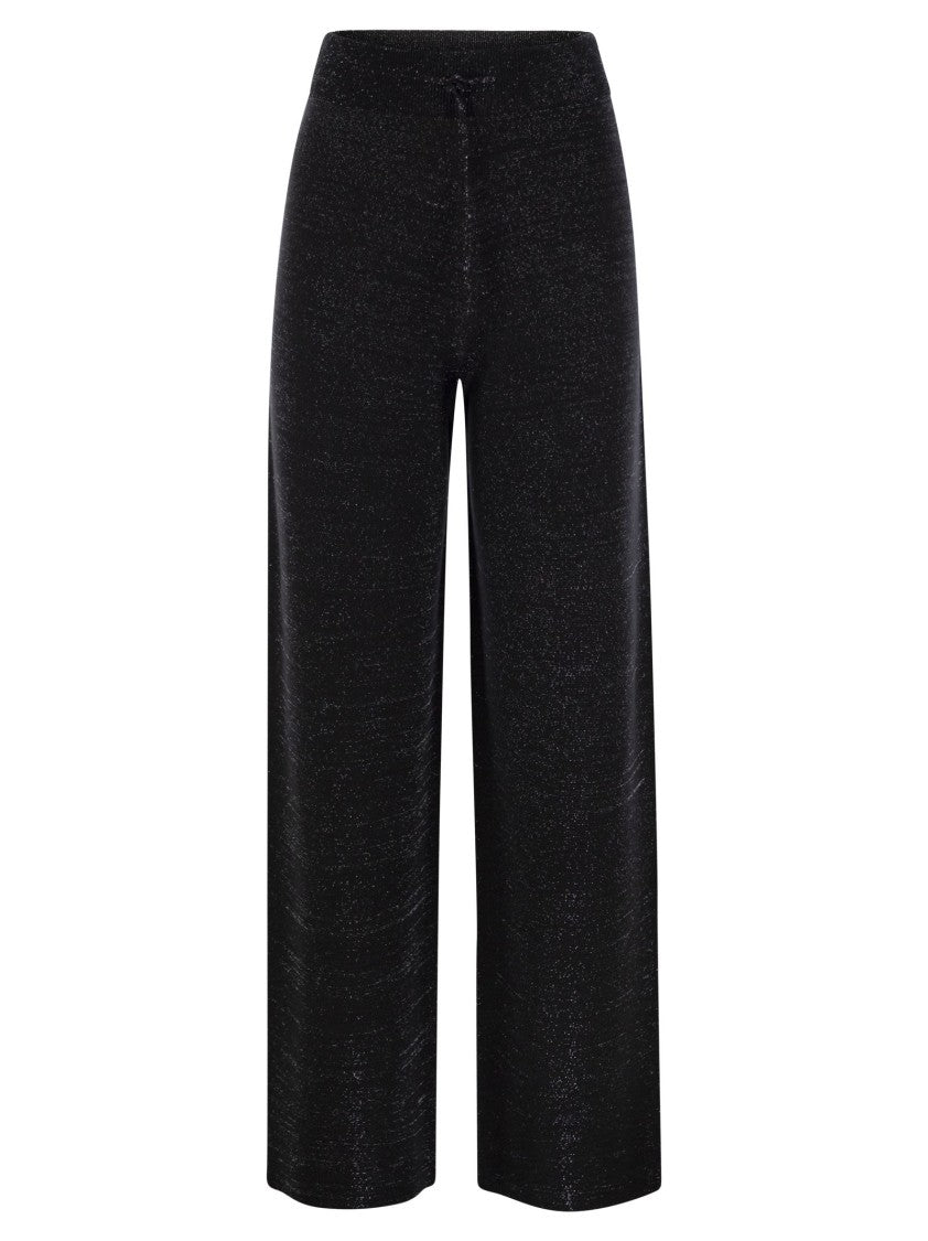 Fabiana Filippi Wide Trousers In Organic Cotton And Lurex