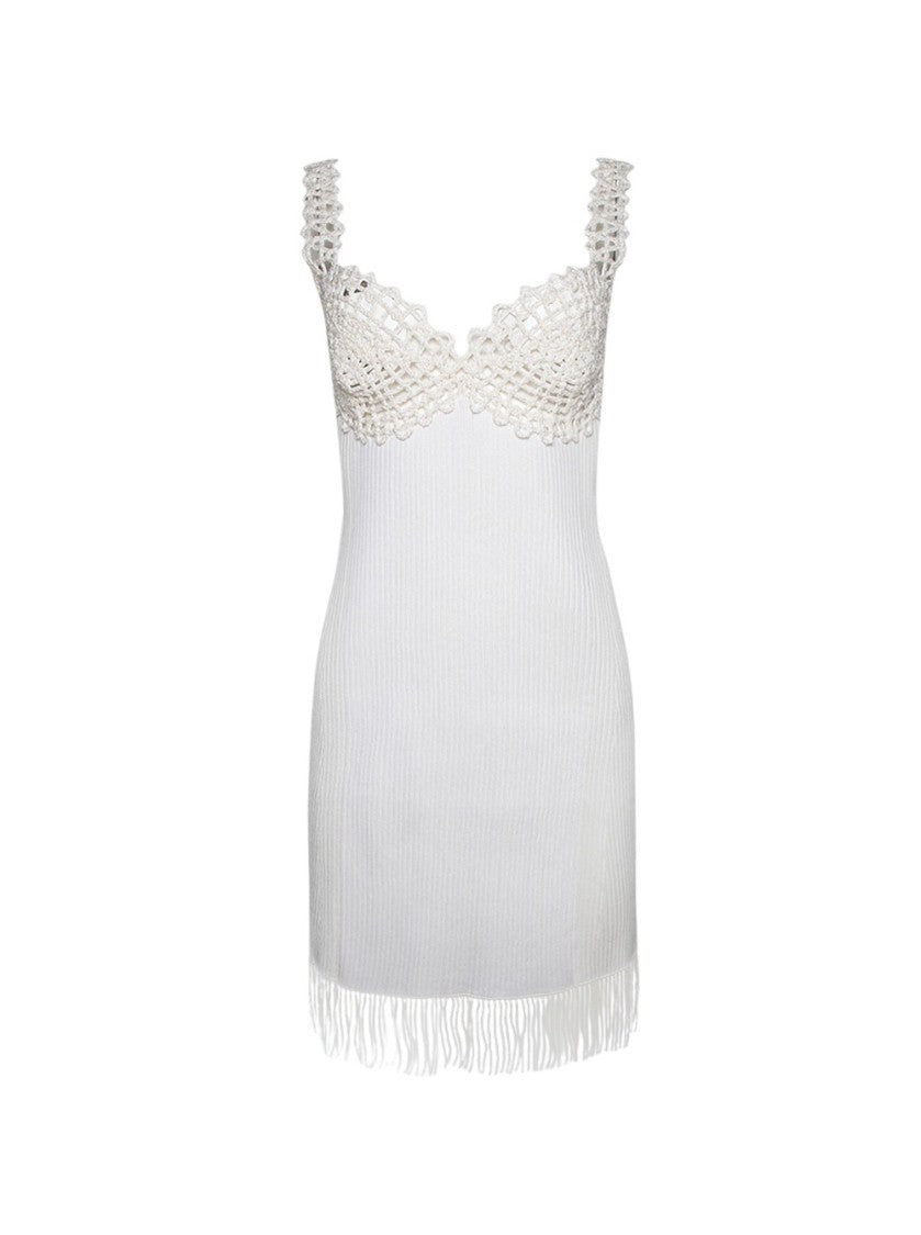 Proenza Schouler Rib Knit Lace Dress
