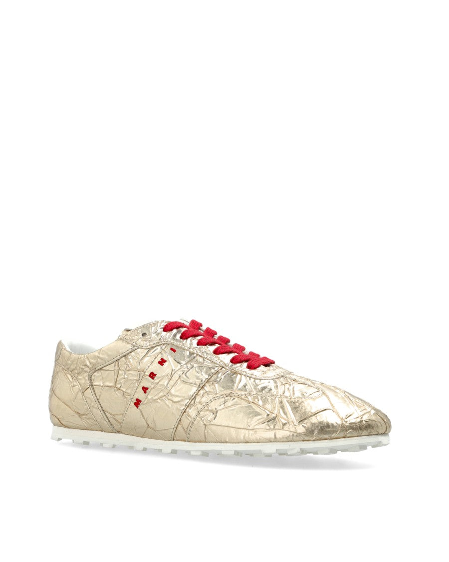 Marni Silver Foil Low Top Sport Sneakers