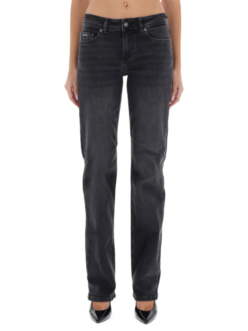 Versace Jeans Couture Washed Black Mandy Straight-Leg Pants