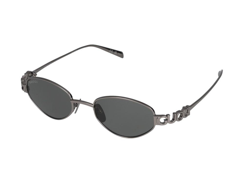 Gucci Ruthenium Metal Sunglasses Rectangular Sunglasses