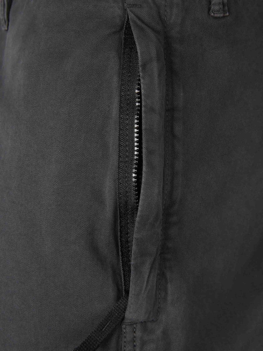 Stone Island Straight Fit Cargo Pants With Buttoned Side Pockets