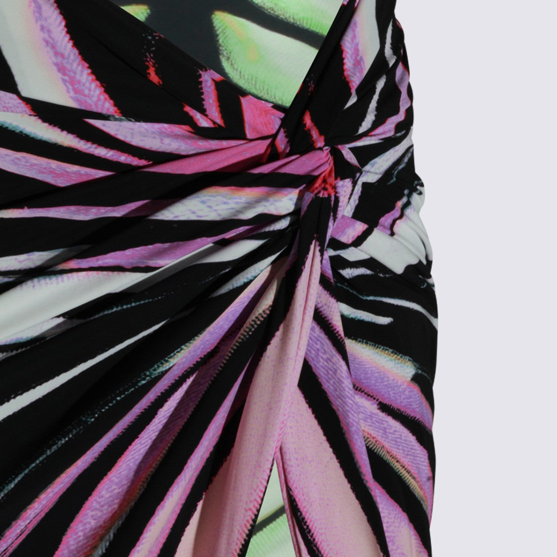 Roberto Cavalli High-Waisted Midi Skirt With Abstract Leaf Pattern
