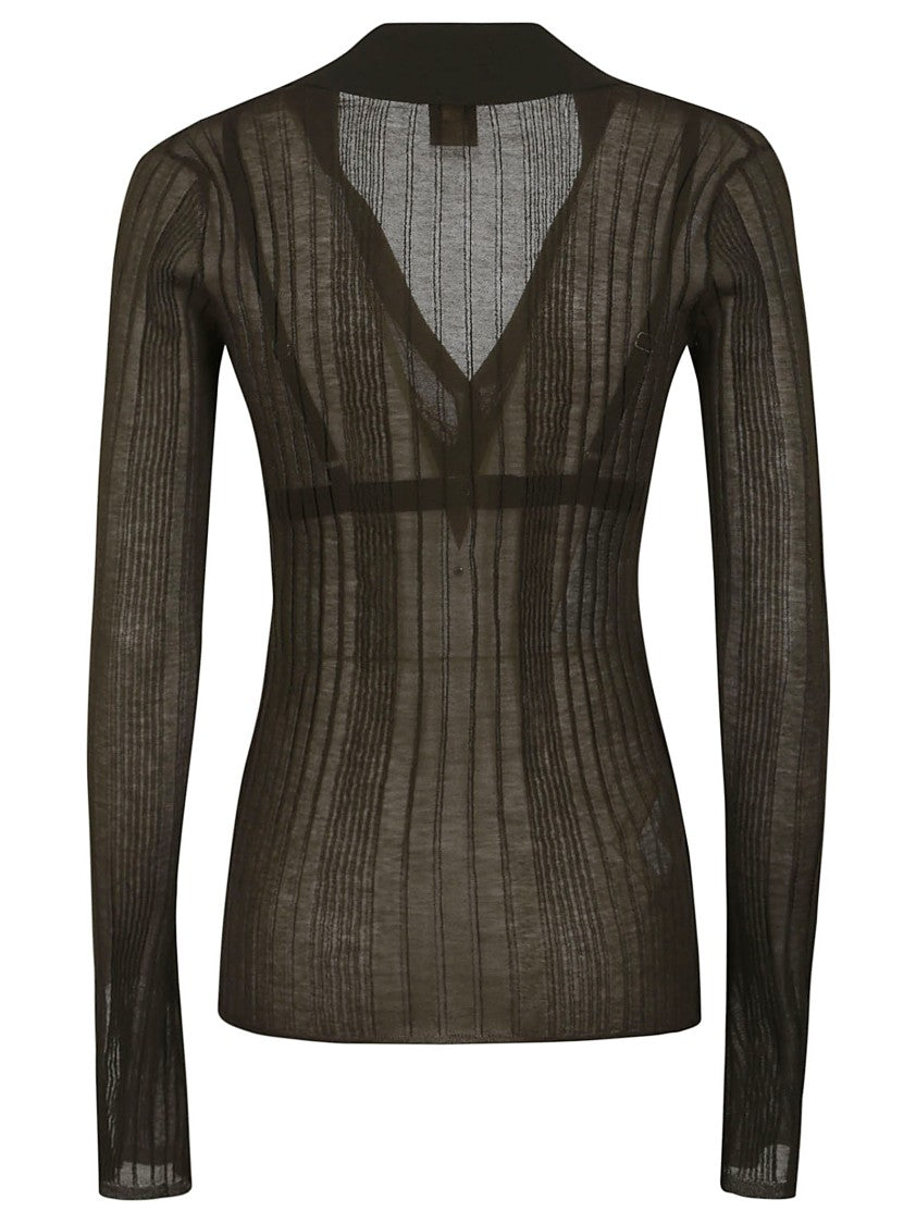 Pinko Annapurna Polo Crepe Trasparen Sweater