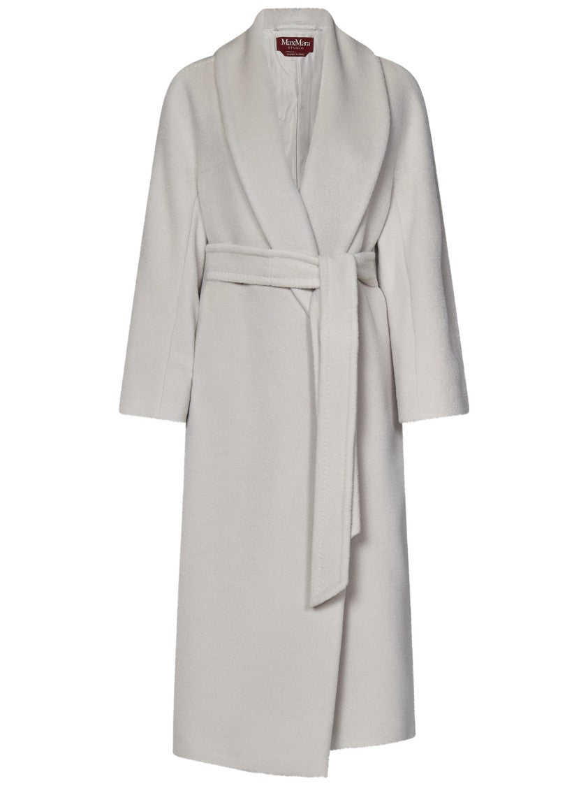 Max Mara White Wrap Coat