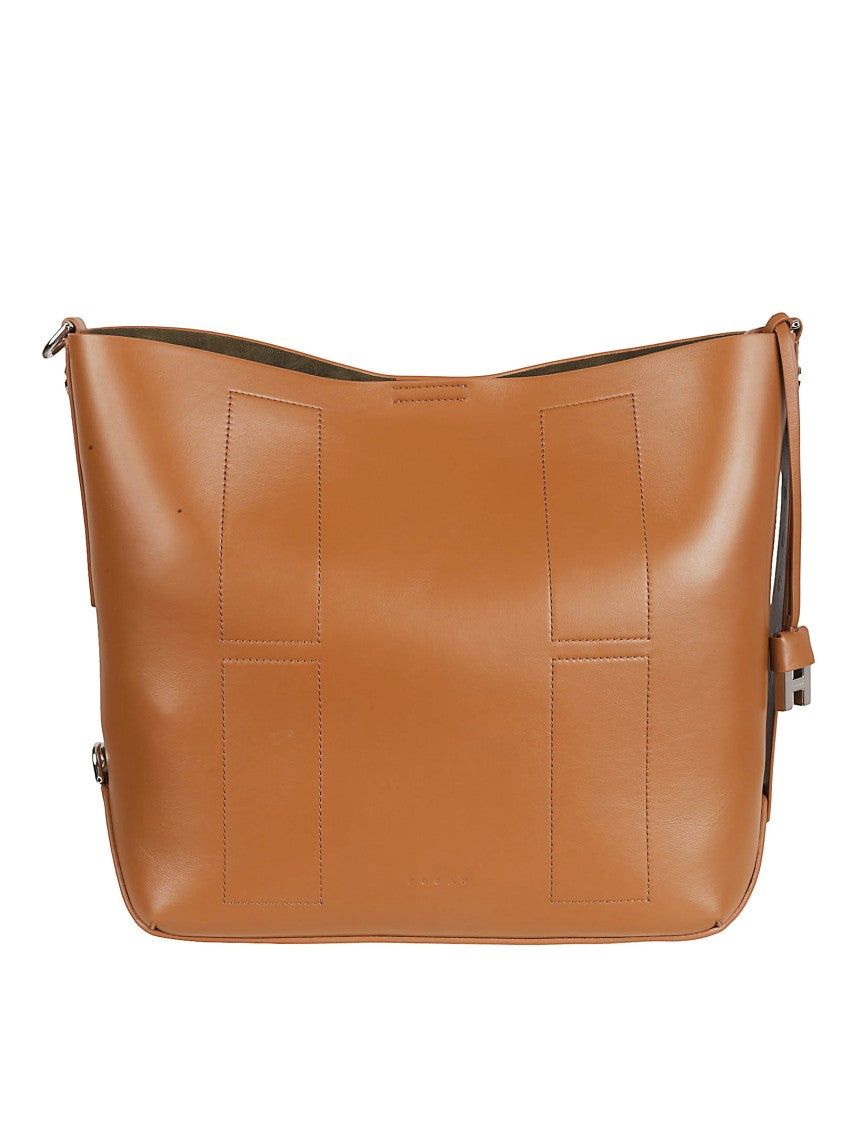 Hogan Structured Calfskin Bag With Detachable Strap