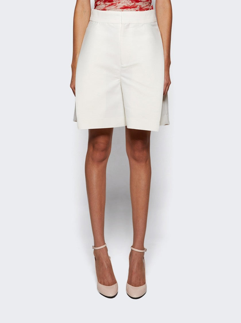 Victoria Beckham Fold Detail Straight Leg Culotte Ivory