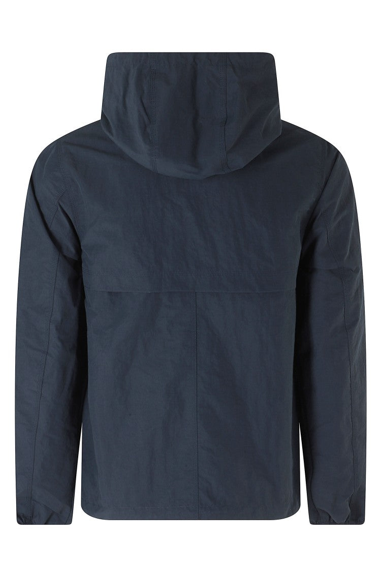 K-Way Blue Green Jake Reversible Hooded Nylon Jacket