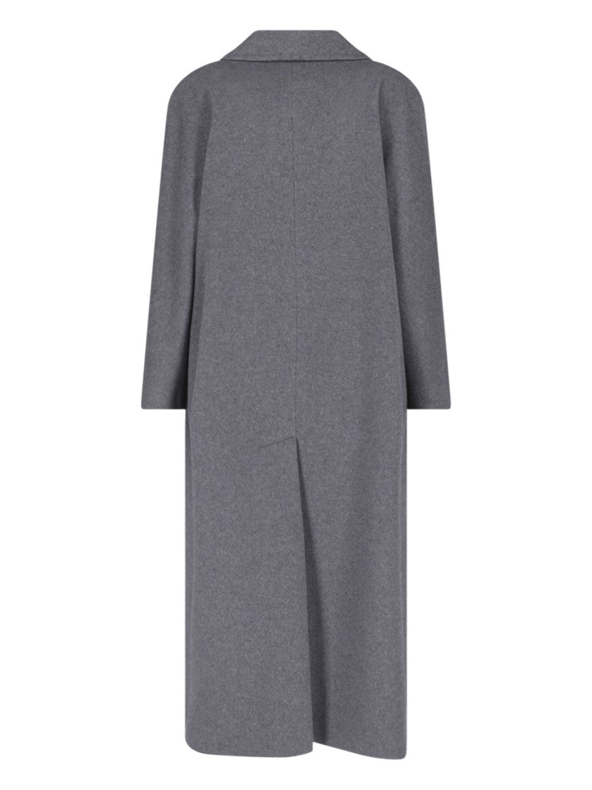 Tagliatore Grey Charlize Cashmere Belted Long Coat