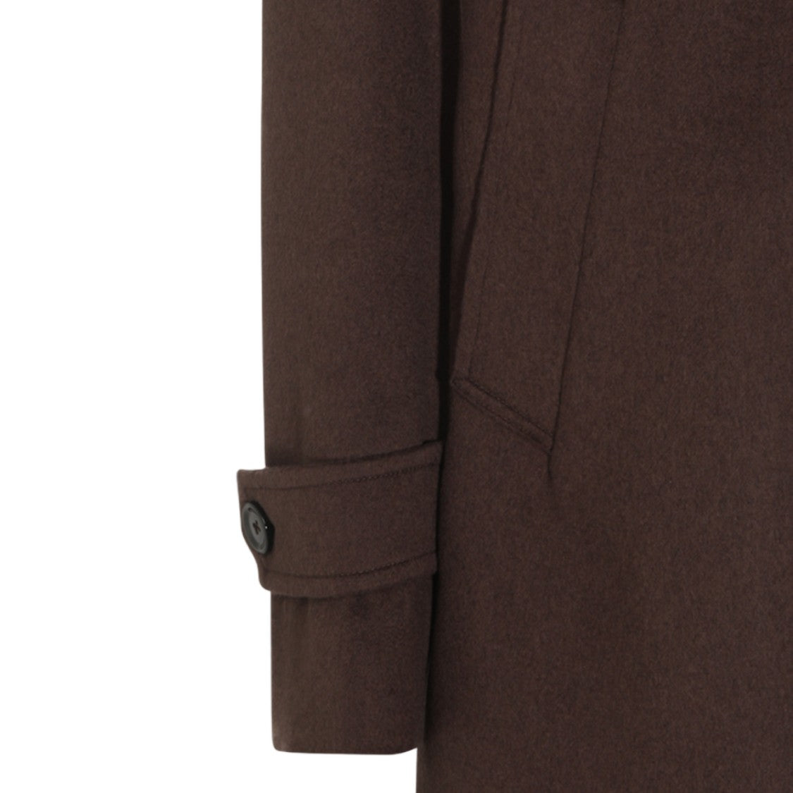 Lardini Minimalist Brown Coat With Concealed Closure