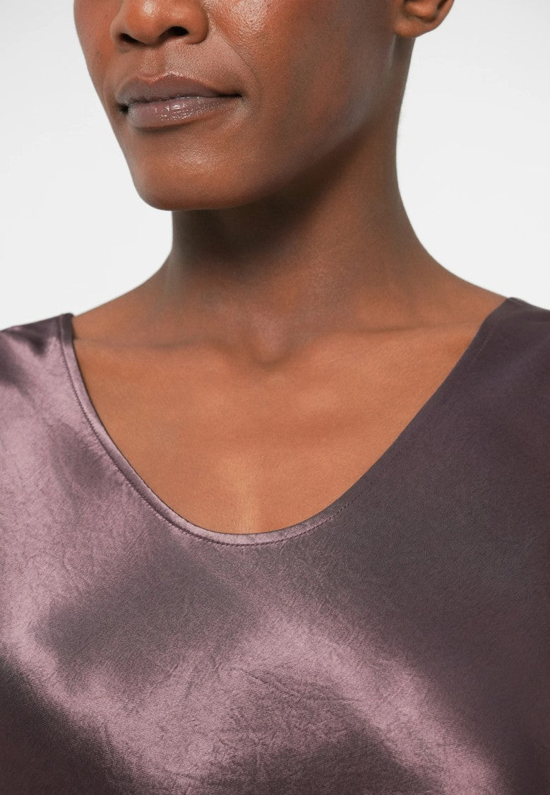 Max Mara Burgundy Sleeveless Midi Dress With Classic Cut