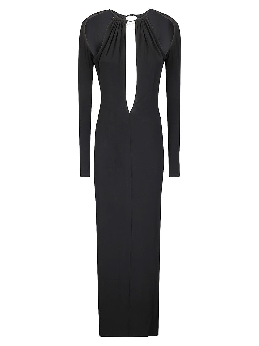 Marine Serre Draped Jersey Dress Ls Long