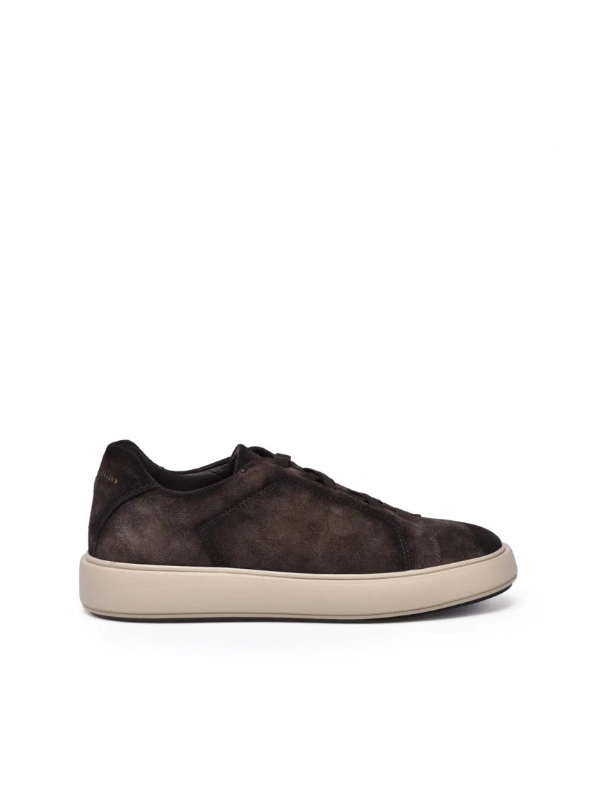 Officine Creative Brown Suede Casual Sneakers